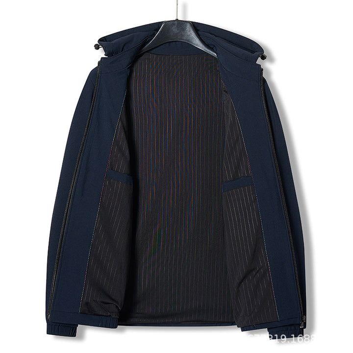 Herren funktionale Freizeitjacke mit verstellbarer Kapuze Aliams