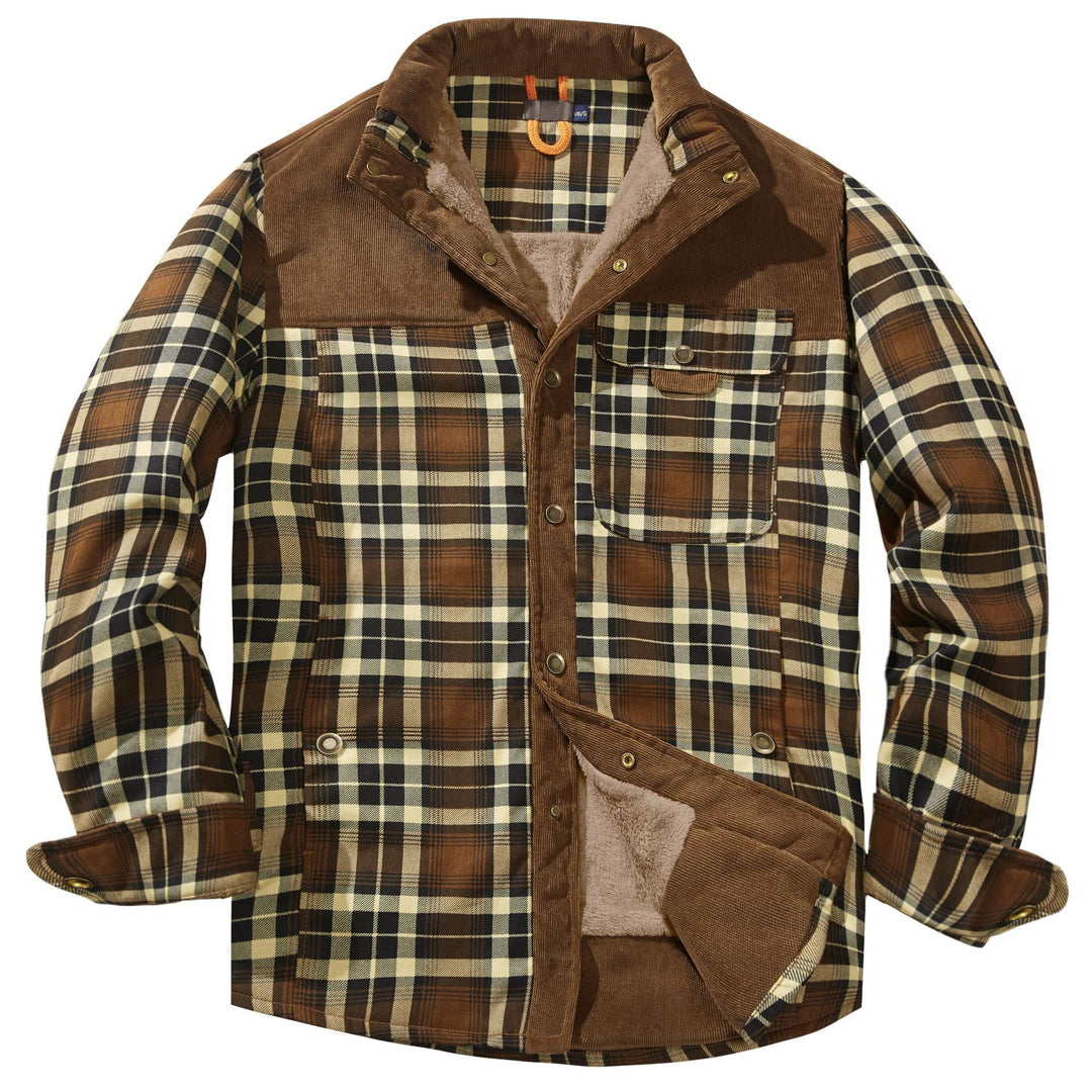 Herren Flanelljacke mit kuscheligem Innenfutter Aliams