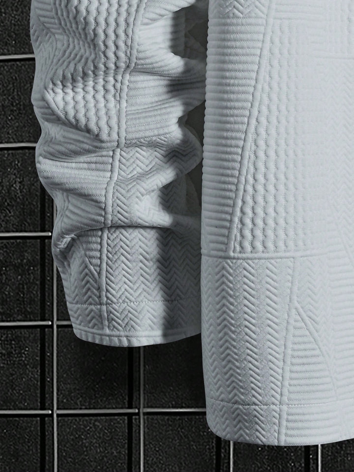 Herren gestepptes Überhemd mit strukturierter Oberfläche Aliams