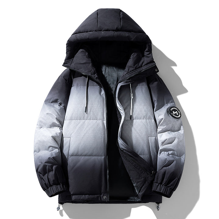 Herren isolierte Winterjacke mit modischem Farbverlauf Aliams