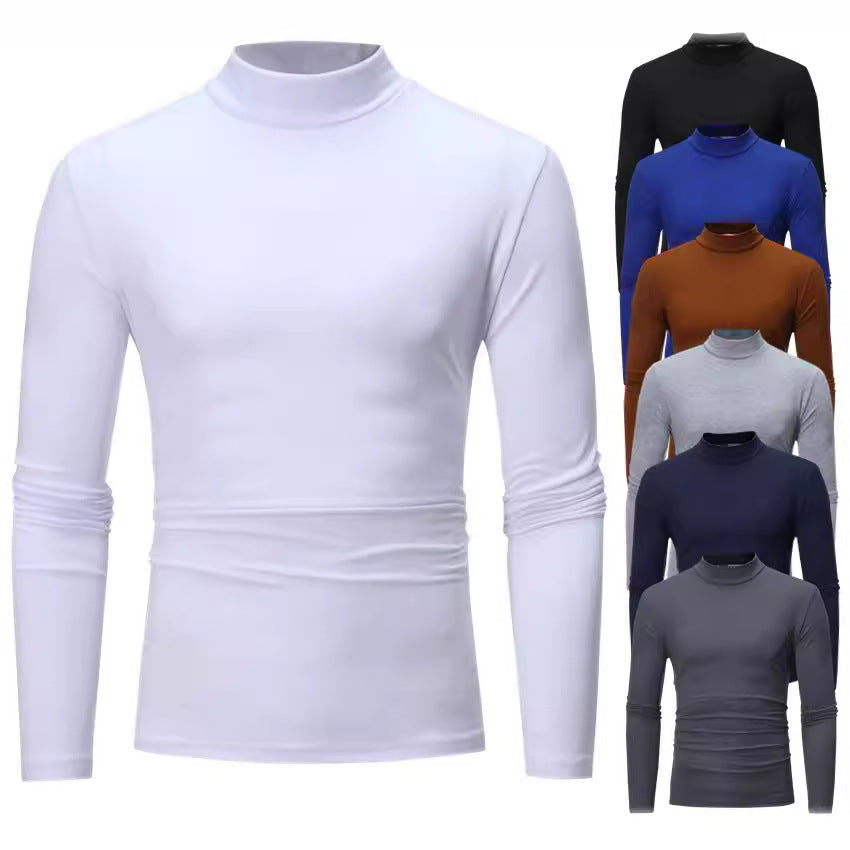 Herren elegantes Rollkragen-T-Shirt aus weichem Jersey Aliams