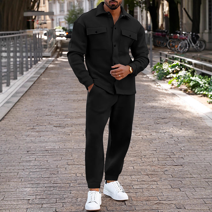 Herren bequeme Sweatjacke und Jogginghose Set Aliams