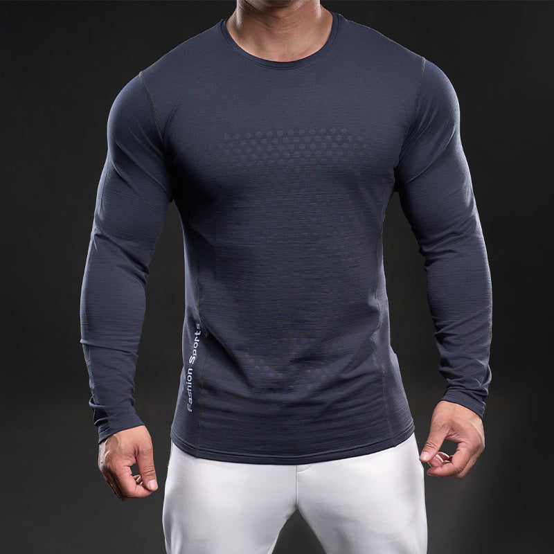 Herren atmungsaktives Langarm-Funktionsshirt Aliams