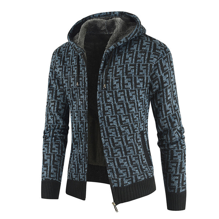 Herren Warm gefütterte Kapuzenjacke Aliams