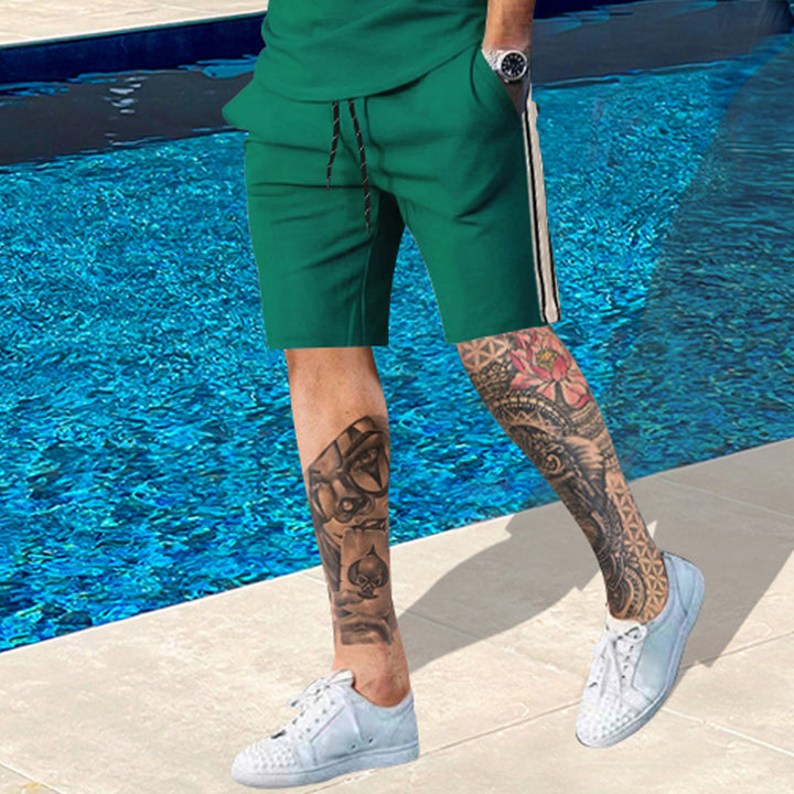 Herren Sportliche Shorts mit seitlichen Streifen Aliams