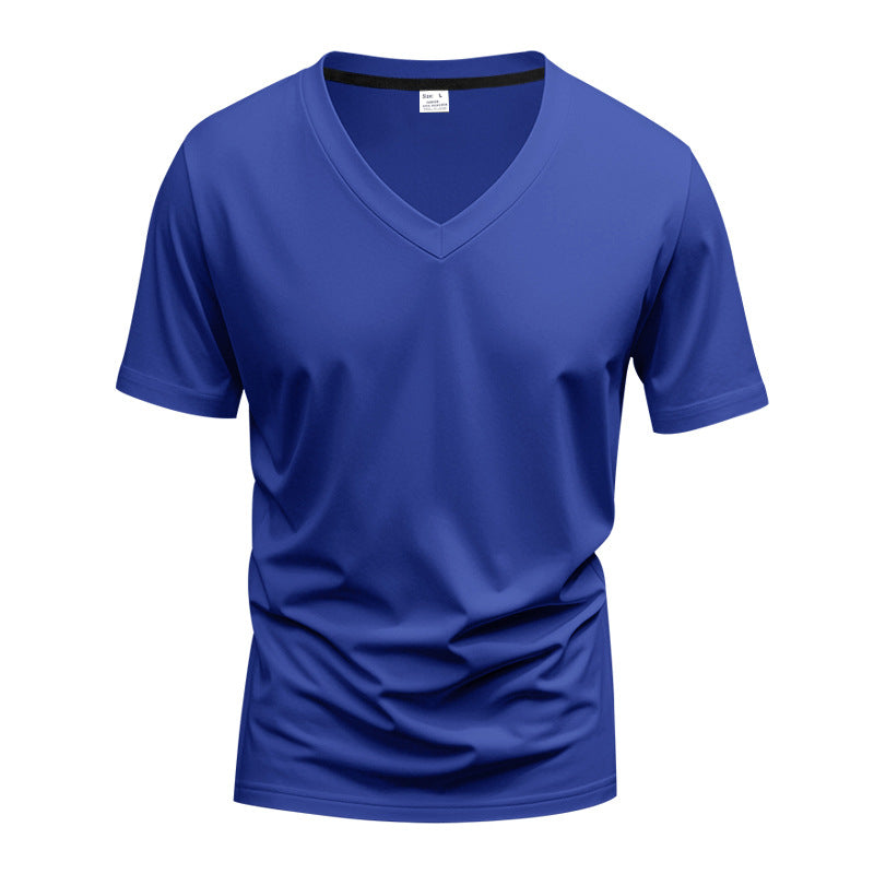 Herren V-Ausschnitt T-Shirt aus atmungsaktiver und schnelltrocknender Baumwolle Aliams