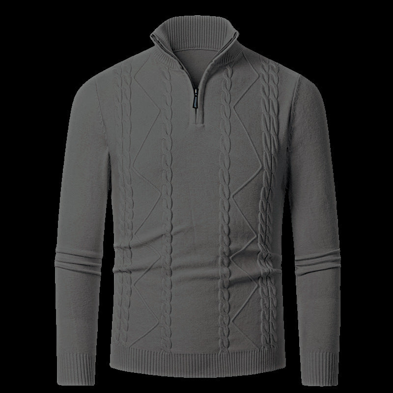 Herren Strickpullover mit modischem Reißverschluss Aliams