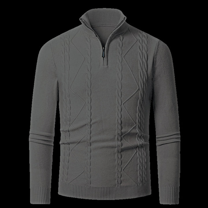 Herren Strickpullover mit modischem Reißverschluss Aliams