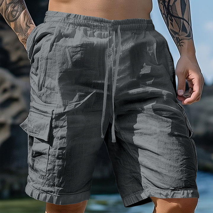 Herren Cargo-Shorts mit elastischem Bund und vielseitigen Taschen Aliams