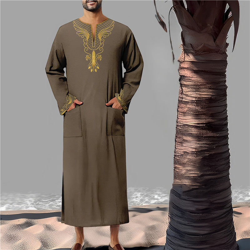 Herren Kaftan mit aufwendiger Stickerei Aliams