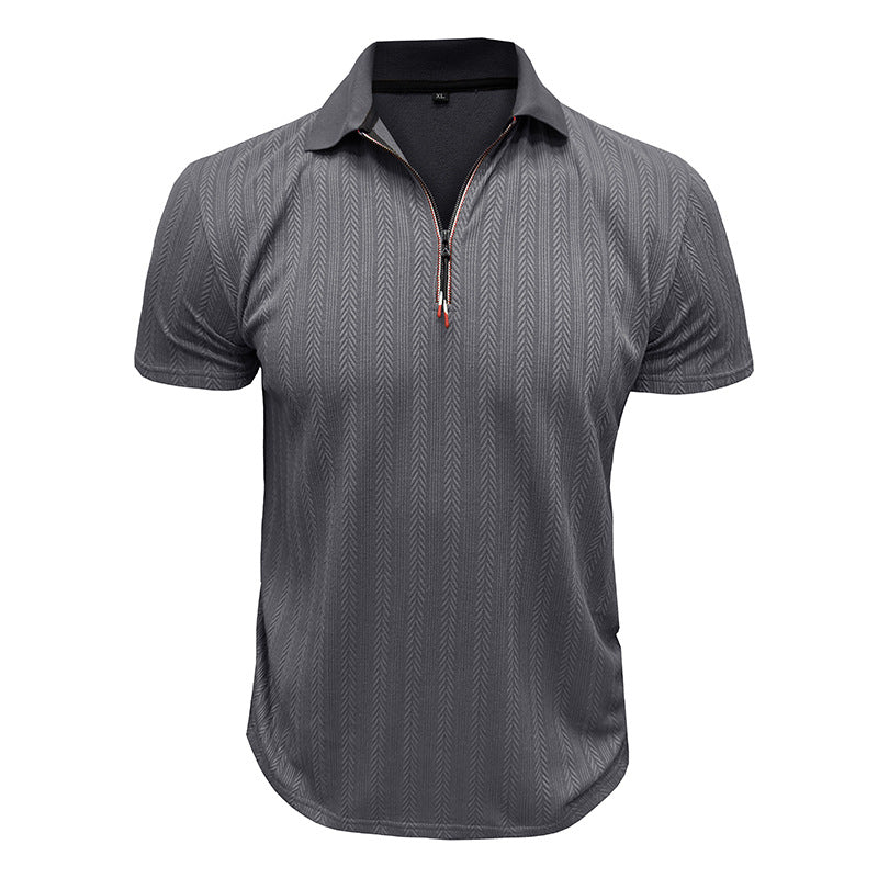 Herren Kurzarm Poloshirt mit hohem Kragen Aliams