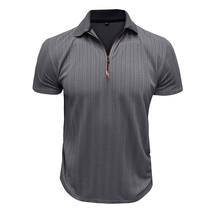 Herren Kurzarm Poloshirt mit hohem Kragen Aliams