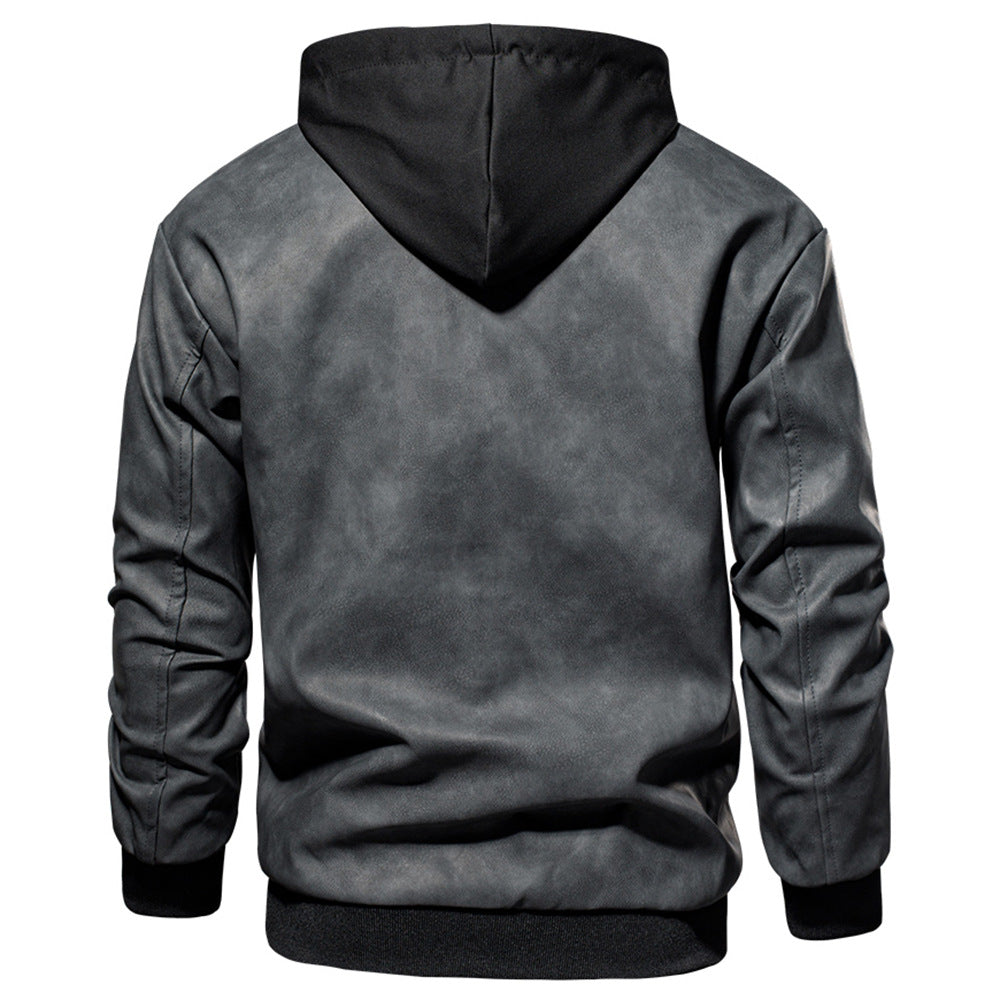 Herren Bomberjacke mit abnehmbarer Kapuze und wärmendem Innenfutter Aliams