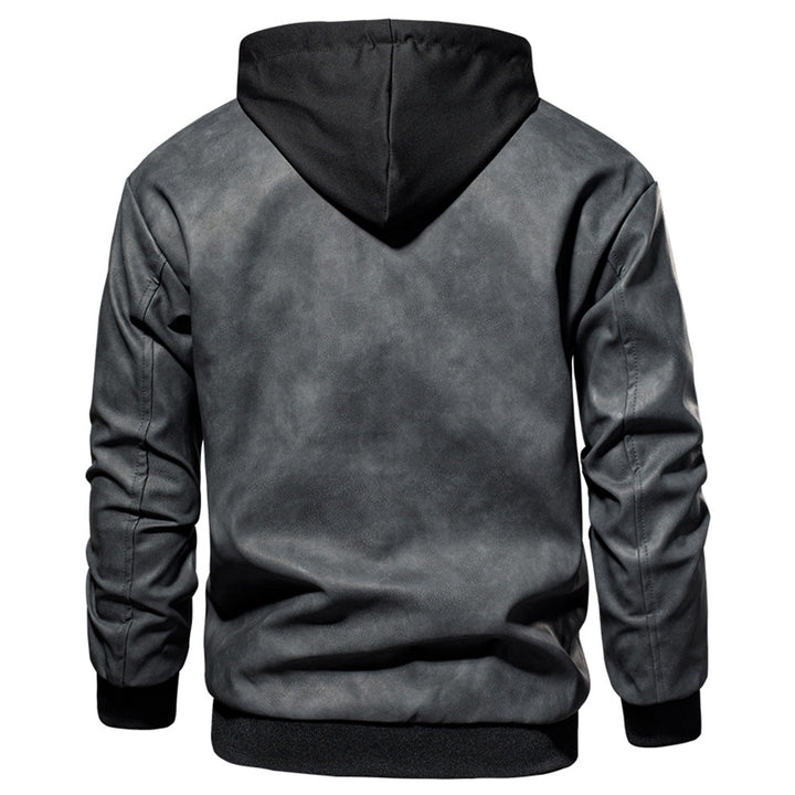 Herren Bomberjacke mit abnehmbarer Kapuze und wärmendem Innenfutter Aliams