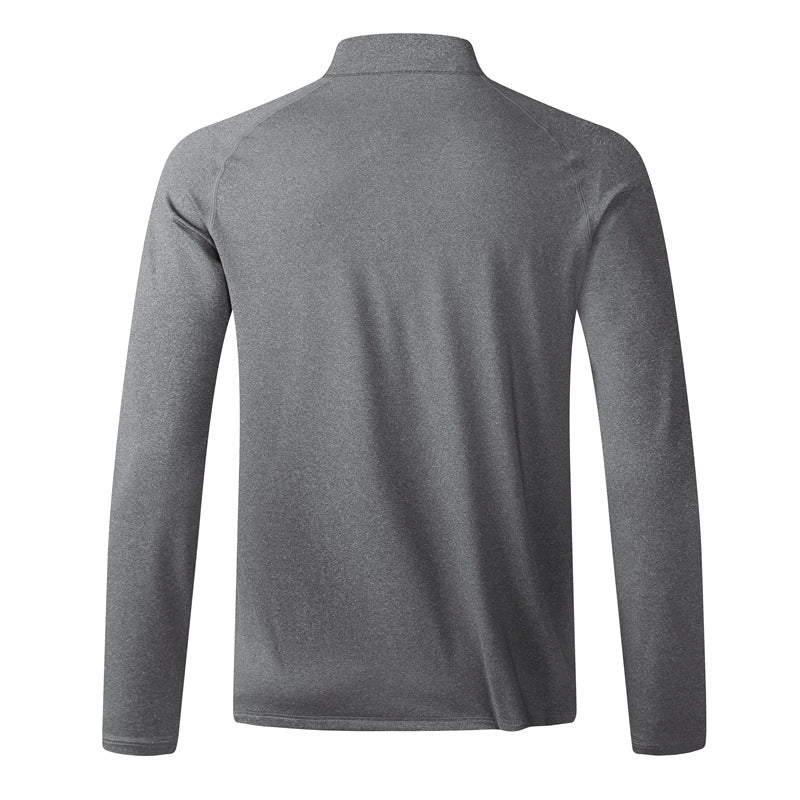 Herren Funktionales Langarmshirt mit Stehkragen und halbem Reißverschluss Aliams