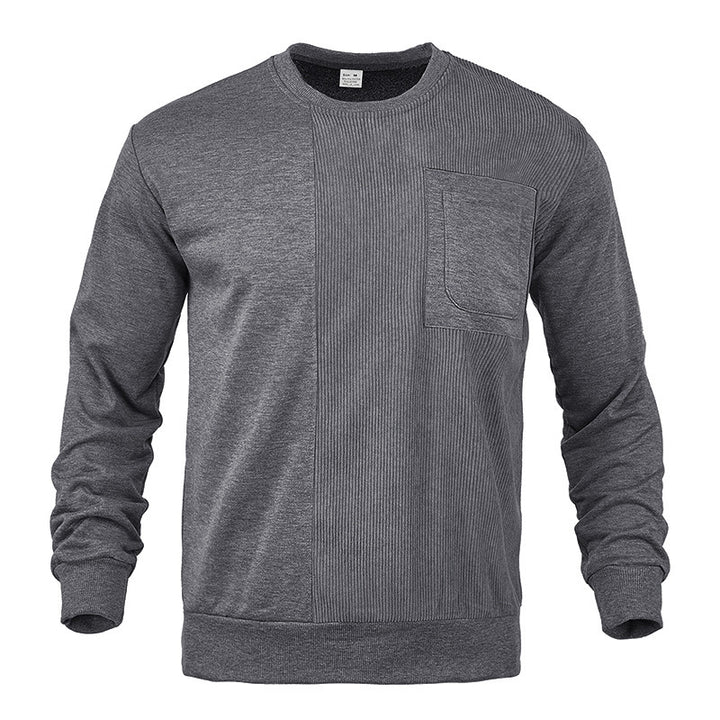 Herren bequemer und stylischer Sweatshirt mit strukturiertem Design und praktischer Tasche Aliams