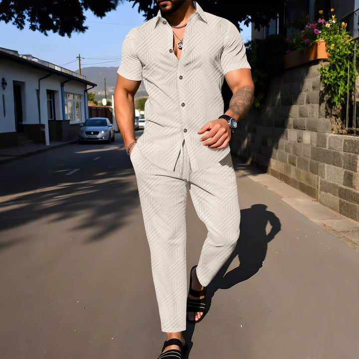 Herren vielseitiger Kurzoverall mit modischem Strukturmuster Aliams