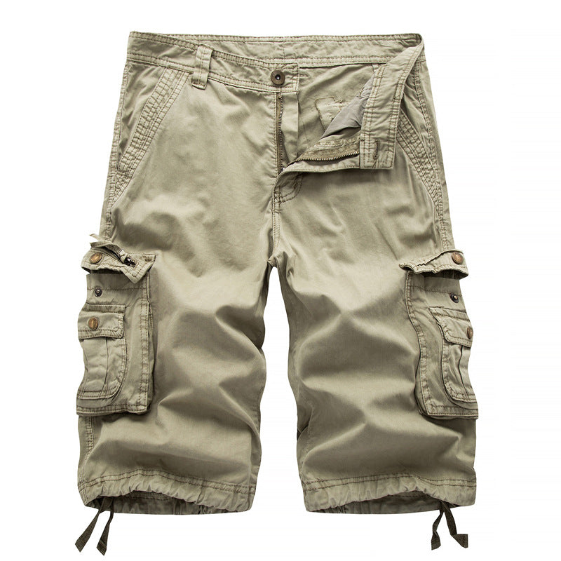 Herren Cargoshorts mit multifunktionalen Taschen und elastischem Bund Aliams