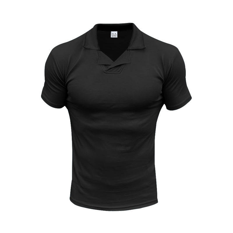 Herren Kurzarm Polo-Shirt mit modernem Stehkragen und atmungsaktivem Material Aliams