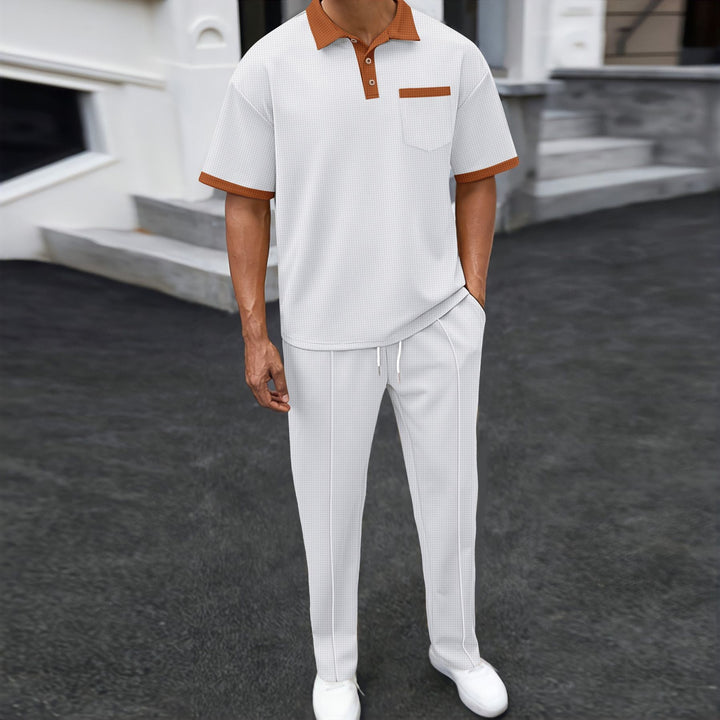 Herren Sportliches Poloshirt mit lockerer Hose Aliams