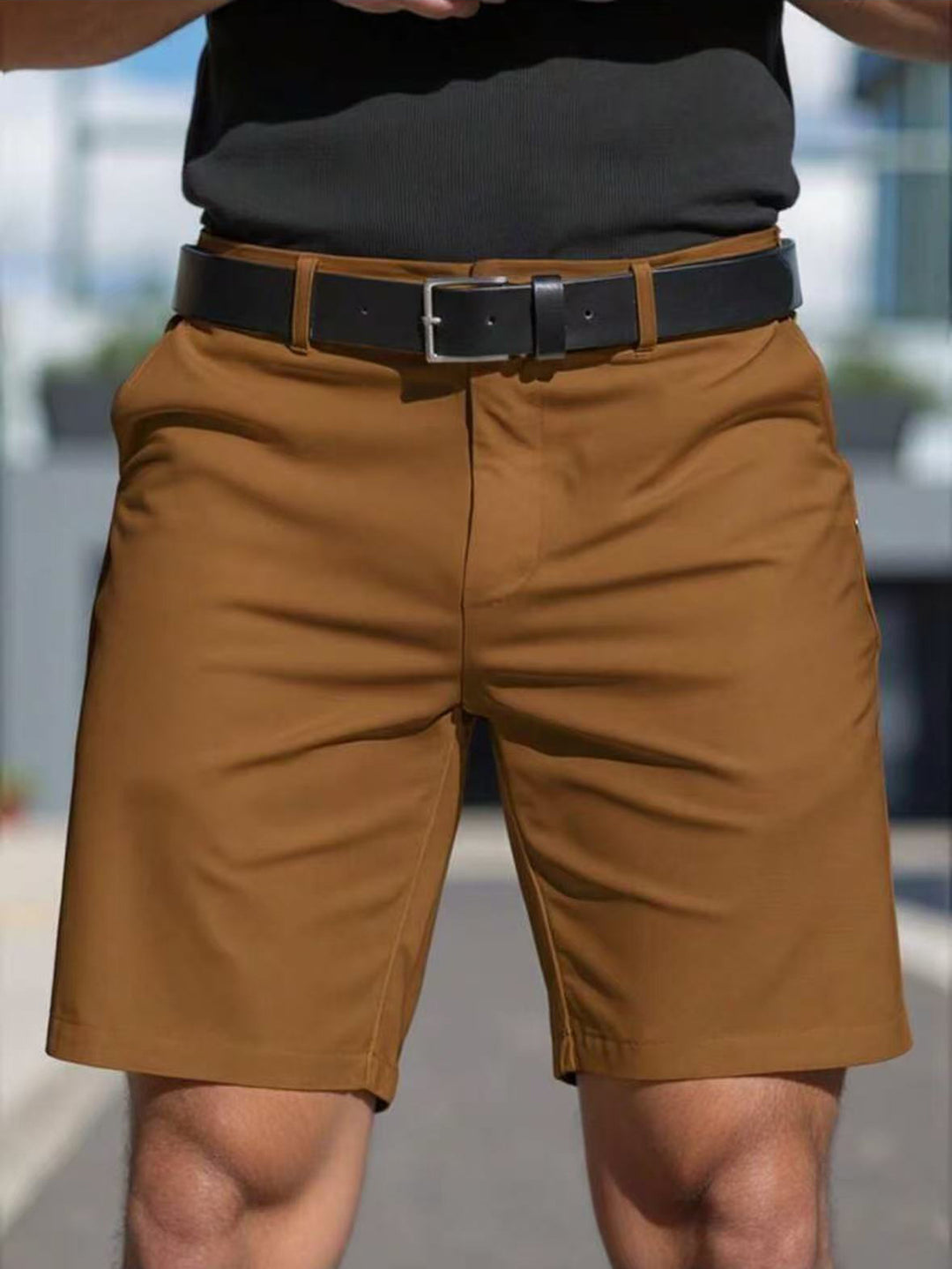 Herren multifunktionale kurze Hose mit elastischem Bund und praktischen Seitentaschen Aliams