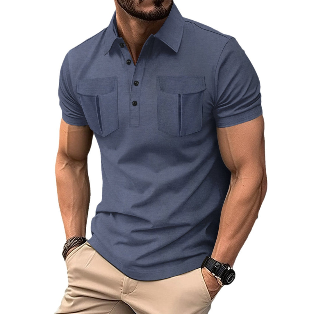 Herren Poloshirt mit zwei praktischen Brusttaschen und modernem Kurzarmdesign Aliams