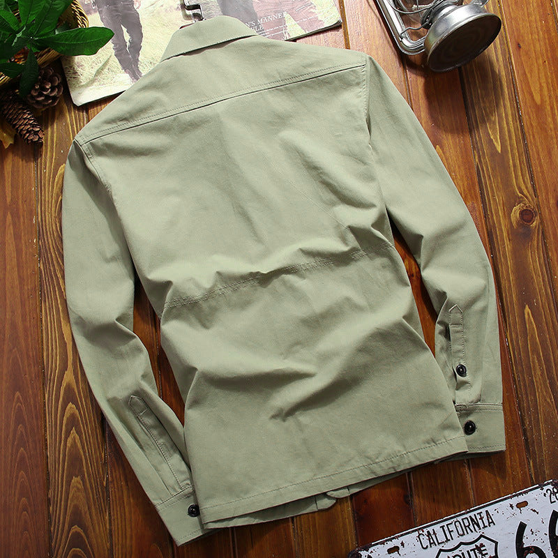 Herren Arbeitshemdjacke mit praktischen Brusttaschen Aliams