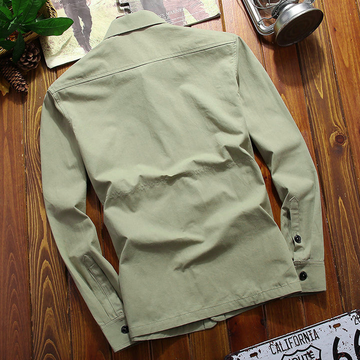 Herren Arbeitshemdjacke mit praktischen Brusttaschen Aliams