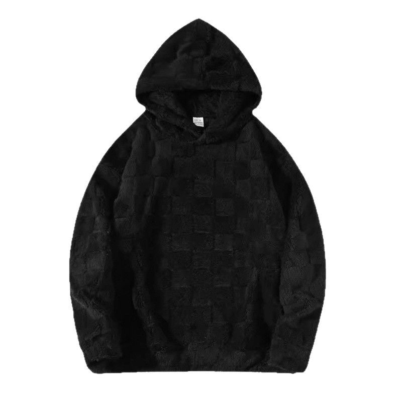 Herren gemütlicher Fleece-Hoodie mit strukturierter Oberfläche Aliams