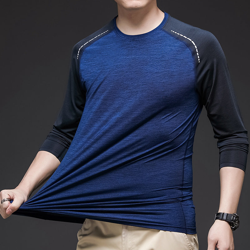 Herren Sportliches Langarm-T-Shirt mit ergonomischem Schnitt Aliams