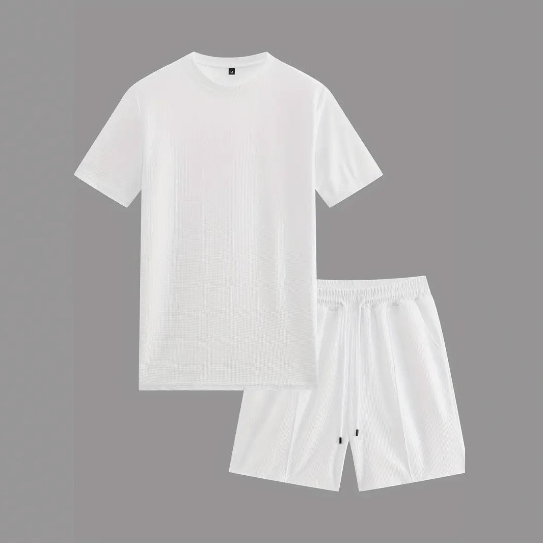 Herren komfortables Freizeit-Set mit hochwertigem T-Shirt und Shorts Aliams