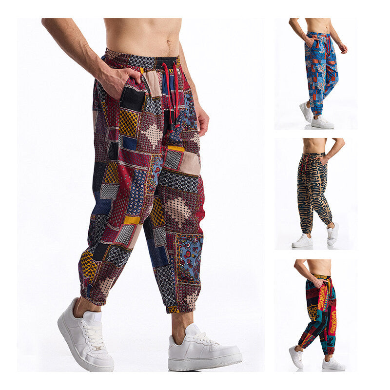 Herren Jogginghose mit modernem Patchwork-Design Aliams