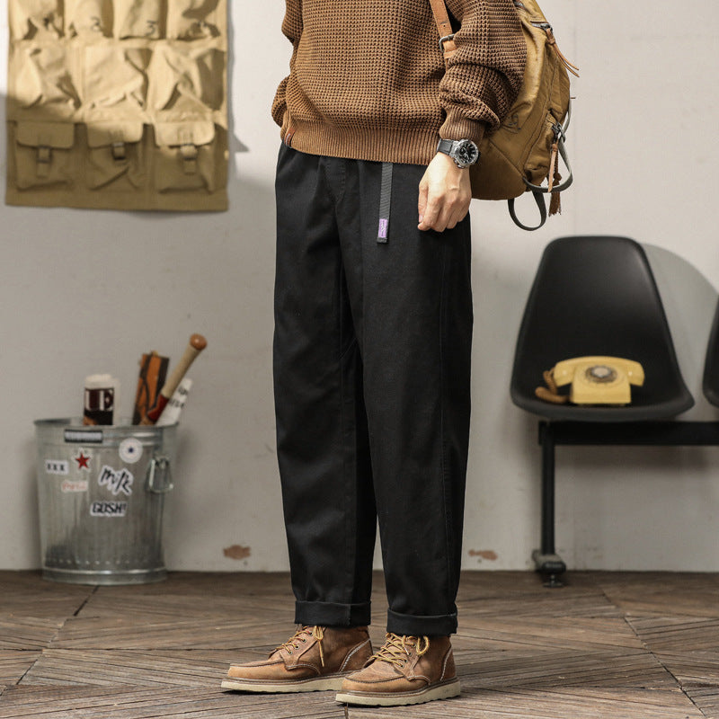 Herren Relaxed Fit Chino-Hose mit praktischen Taschen Aliams