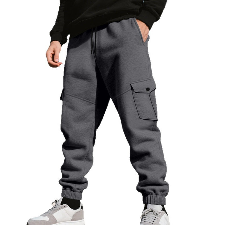 Herren Cargo-Trainingshose mit elastischem Bund und praktischen Seitentaschen Aliams