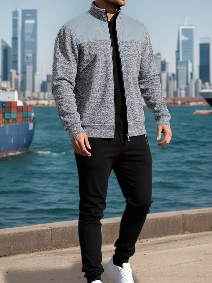 Herren Sportliche Jacke mit Querrippen-Muster und leicht gepolstertem Schulterbereich Aliams