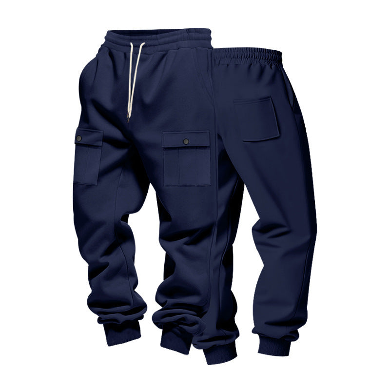 Herren Cargo-Jogginghose mit Multitaschen-Design und elastischem Bund Aliams