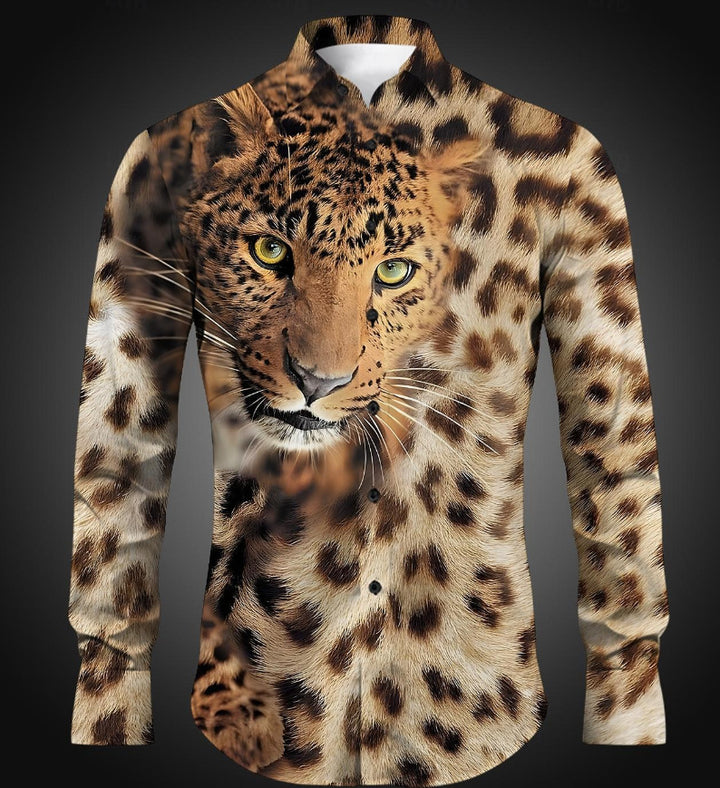 Herren Hemd mit lebendigem Tiermotiv Aliams