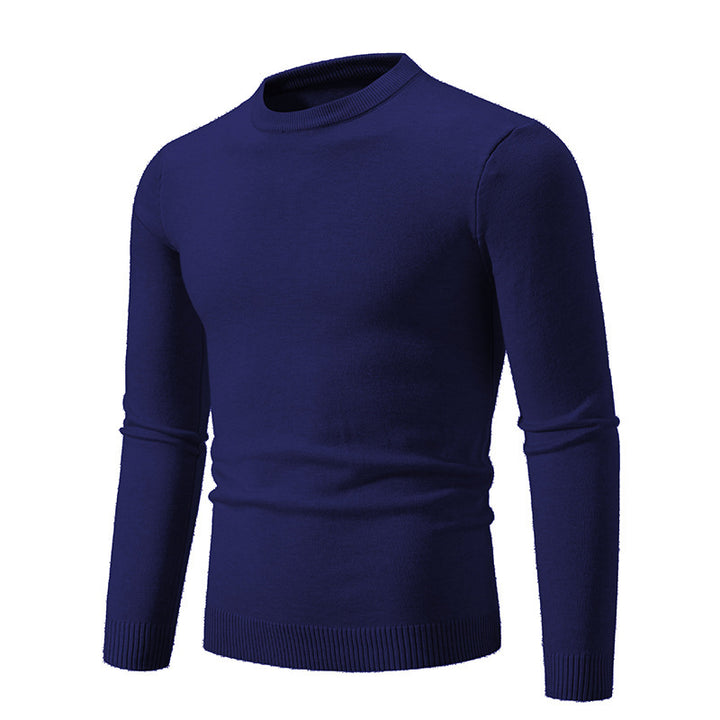 Herren klassischer Rundhals-Pullover aus weichem Strick Aliams