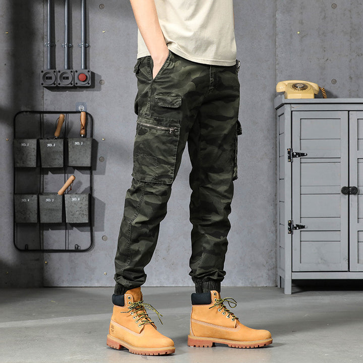 Herren Cargo-Hosen mit mehreren praktischen Taschen und elastischem Bund Aliams