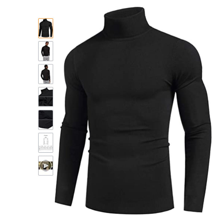 Herren hochabschließender Rollkragenpullover Aliams