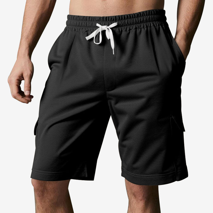 Herren bequeme Cargo-Shorts mit elastischem Bund und praktischen Taschen Aliams
