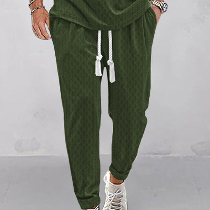 Herren Sportliche Freizeithose mit elastischem Bund und seitlichem Kordelzug Aliams