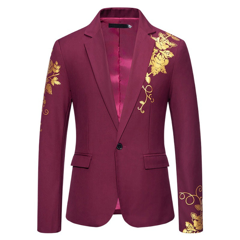 Herren Eleganter Blazer mit floralem Design Aliams