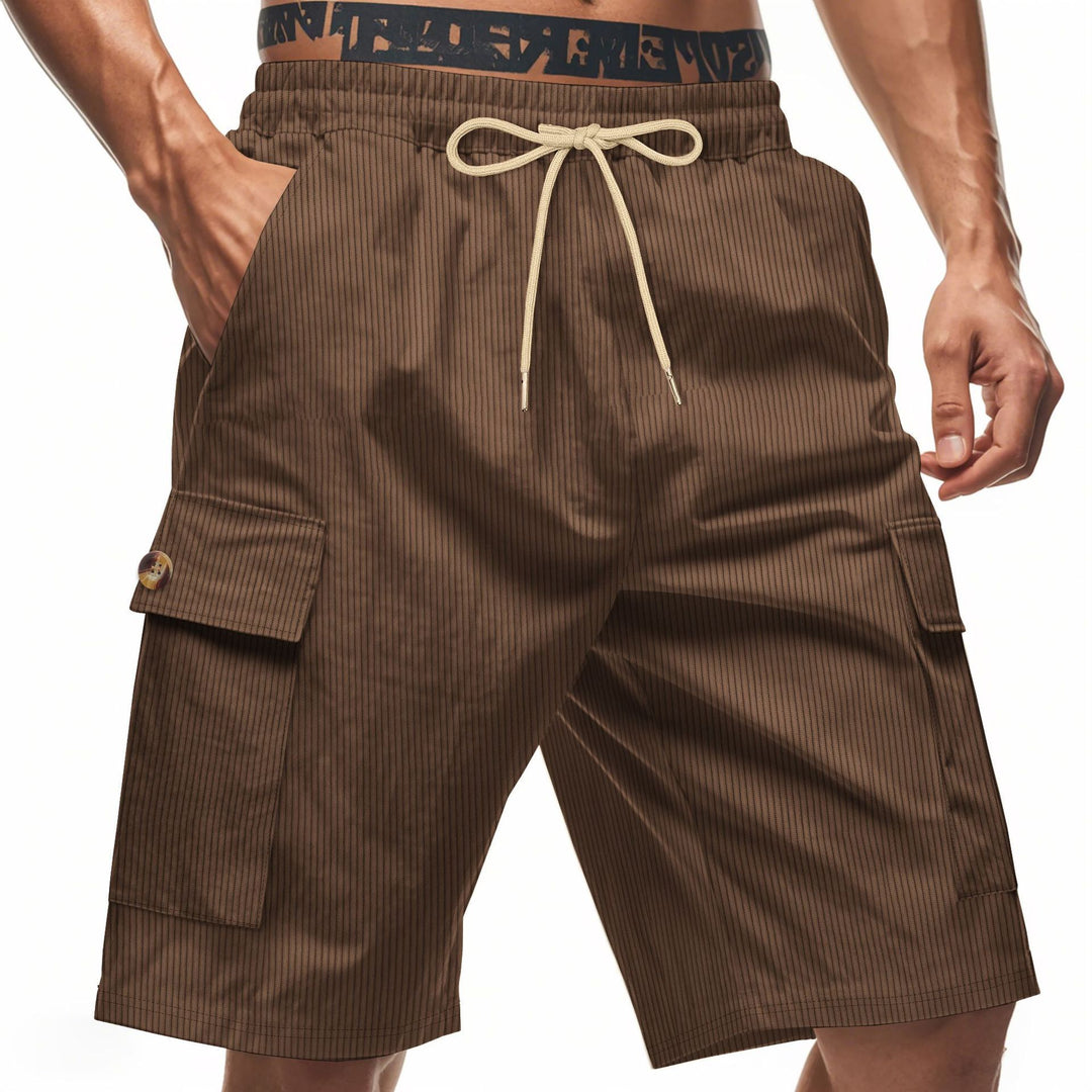 Herren Cargo-Shorts mit verstellbarem Kordelzug und praktischen Seitentaschen Aliams