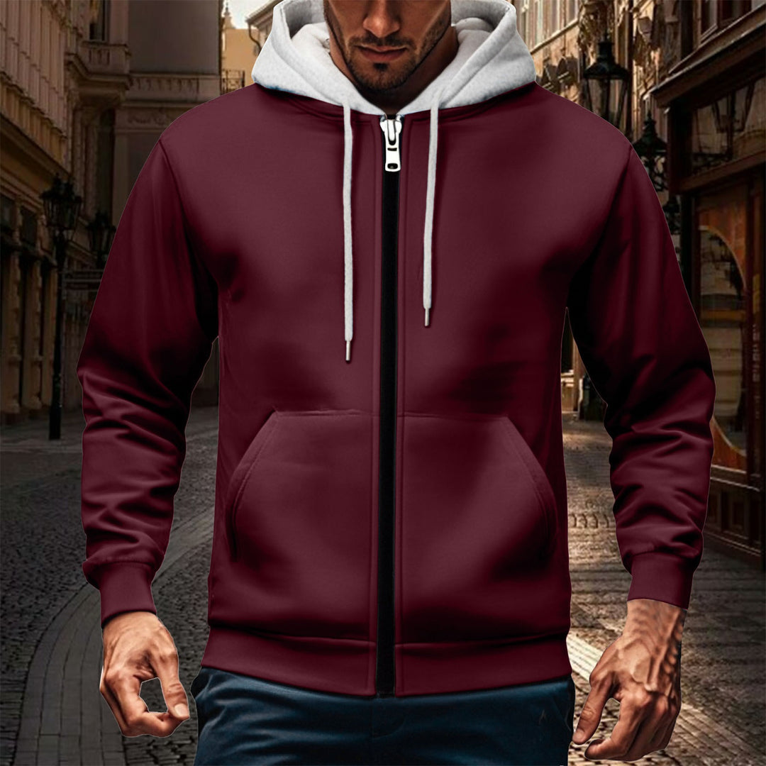 Herren Kapuzenjacke mit doppellagigem Material Aliams