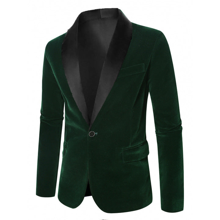Herren Samt Blazer mit elegantem Revers Aliams