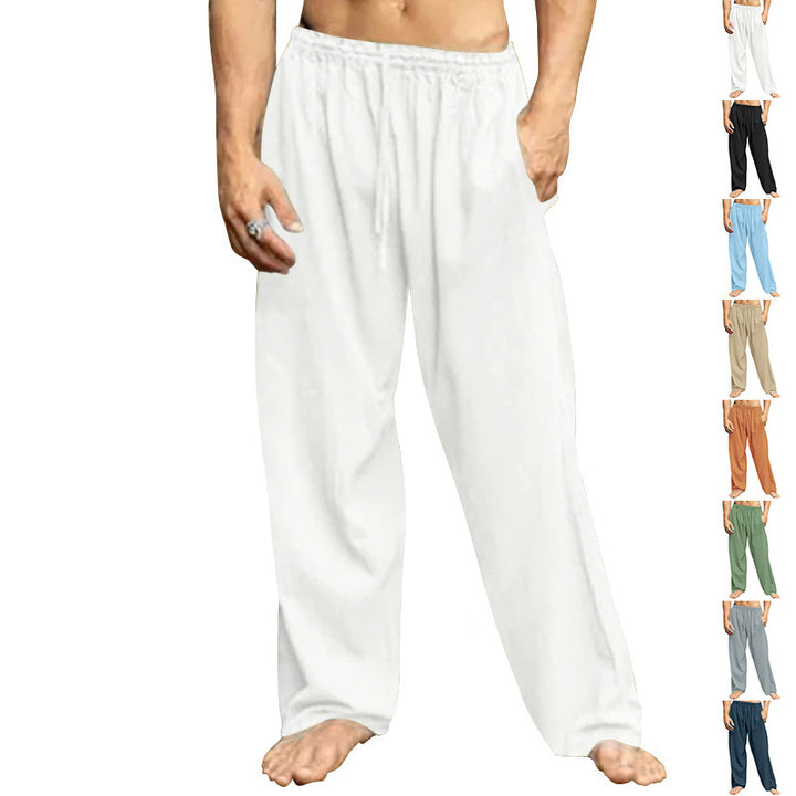 Herren entspannende Freizeithose mit elastischem Bund und praktischen Taschen Aliams