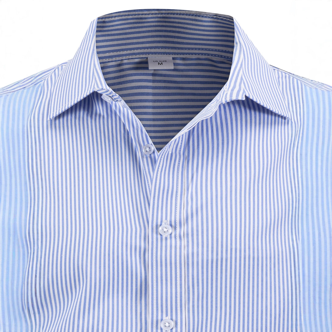 Herren elegantes gestreiftes Hemd mit modernen Details Aliams