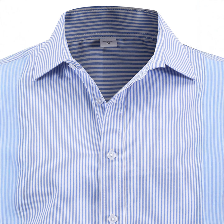 Herren elegantes gestreiftes Hemd mit modernen Details Aliams