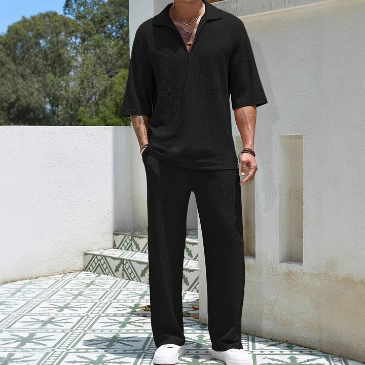 Herren Texturiertes Entspanntes Lounge-Set Aliams